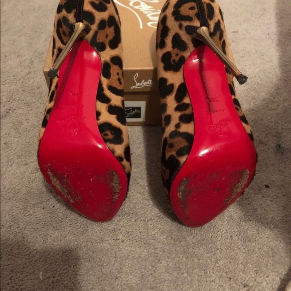 Auth Christian Louboutin Metalipp 120 Pony Leopard - Picture 7 of 8